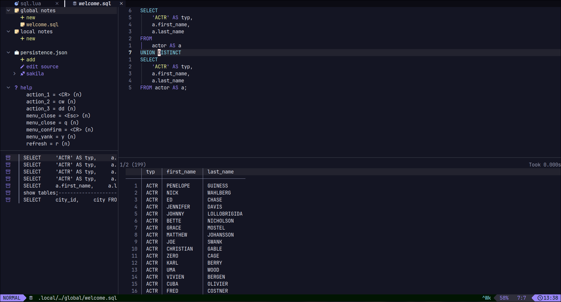 nvim-dbee